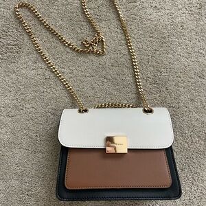 Anine Bing White and Brown Crossbody Bag